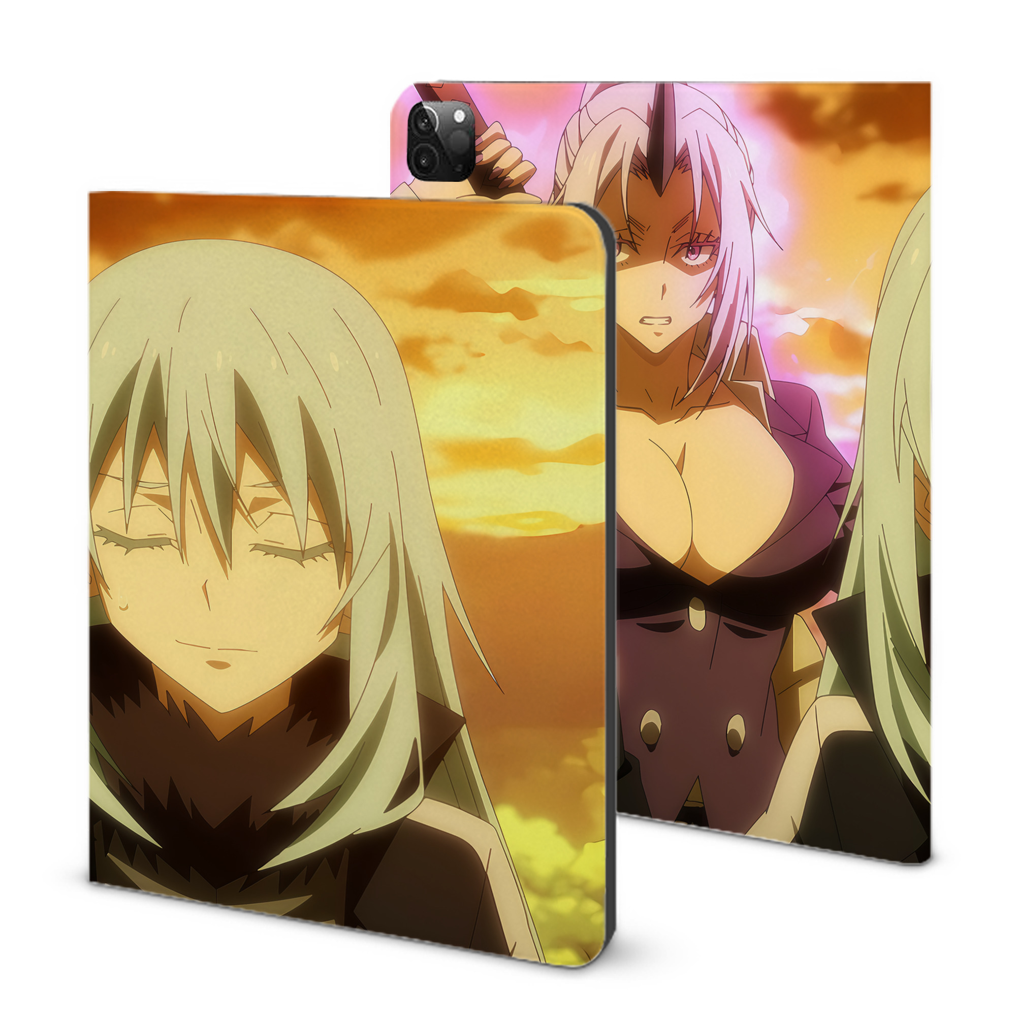 （画像用） 転スラ Regarding Reincarnated to Slime IPadケース ペンホルダー付き ブックスタイルデザイン